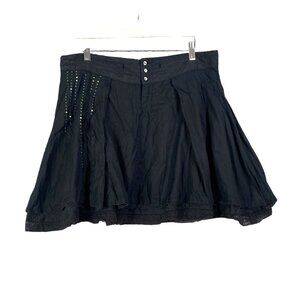 DIESEL VNTG Layered Skirt Women SZ 27 Lace Trim Sequin‎ Goth Emo Grunge Sexy Y2K